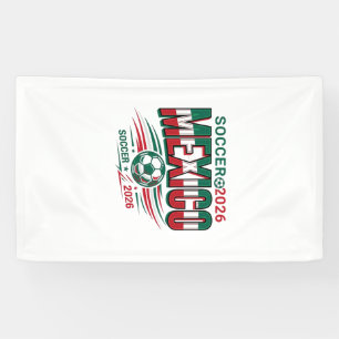 Mexiko Fußball 2026 Fußball Fett Land Typografie Banner