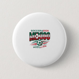 Mexiko Fußball 2026 Fußball Fett Land Typografie Button
