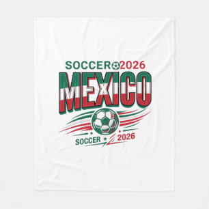 Mexiko Fußball 2026 Fußball Fett Land Typografie Fleecedecke