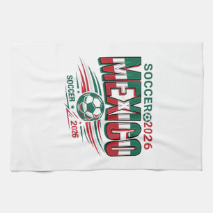 Mexiko Fußball 2026 Fußball Fett Land Typografie Geschirrtuch