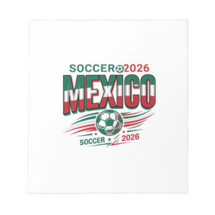 Mexiko Fußball 2026 Fußball Fett Land Typografie Notizblock