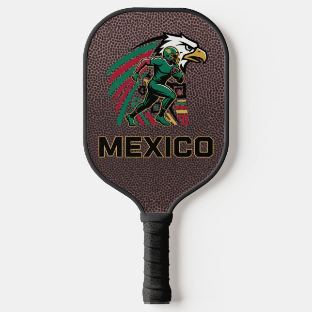 Mexiko Fußball Adler Nationaler Stolz Aktionskunst Pickleball Schläger (Vorderseite)