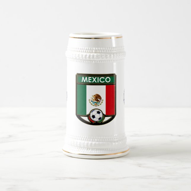 Mexiko-Fußball-Getränk Stein Bierglas (Mittel)