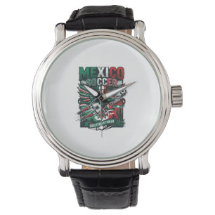 Mexiko Fußball Skelett Stürmer Nationen Premium Sp Armbanduhr