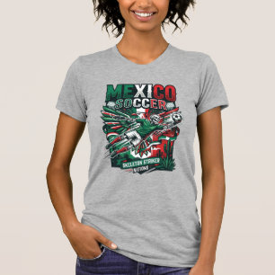 Mexiko Fußball Skelett Stürmer Nationen Premium Sp T-Shirt