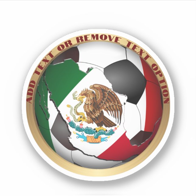 Mexiko Fußball Sport Aufkleber (Vorderseite)