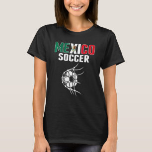 Mexiko-Fußballball im Netz Tor  Mexikanischer Fußb T-Shirt