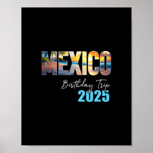 Mexiko Geburtstagsreise 2025 Urlaubsfeier Crew Kre Poster