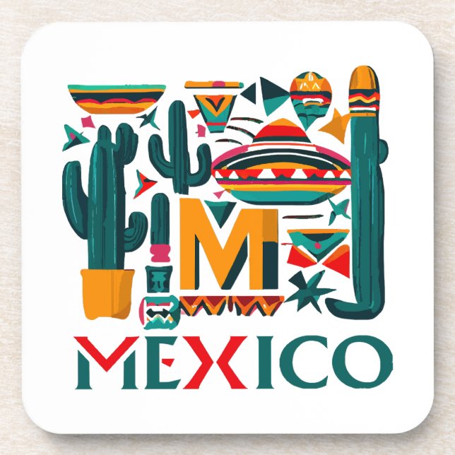 MEXIKO GETRÄNKEUNTERSETZER (Vorderseite)