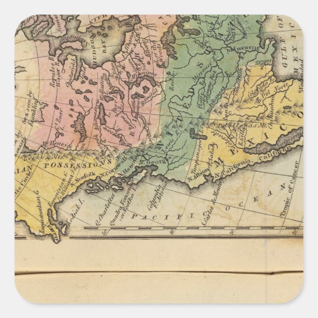 Mexiko, Guatemala, WI, Nordamerika Quadratischer Aufkleber (Vorderseite)