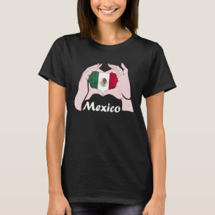 Mexiko Hand Schildmexikanische Flagge mexikanische T-Shirt
