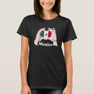 Mexiko Hand Schildmexikanische Flagge mexikanische T-Shirt