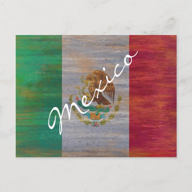 Mexiko hat unter mexikanischer Flagge gelitten Postkarte (Vorderseite)