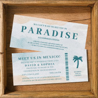 Mexiko Hochzeit in Urlaubsort Boarding Pass