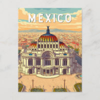 Mexiko Illustration Reise Kunst Vintage