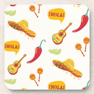 Mexiko inspiriertes Muster Getränkeuntersetzer