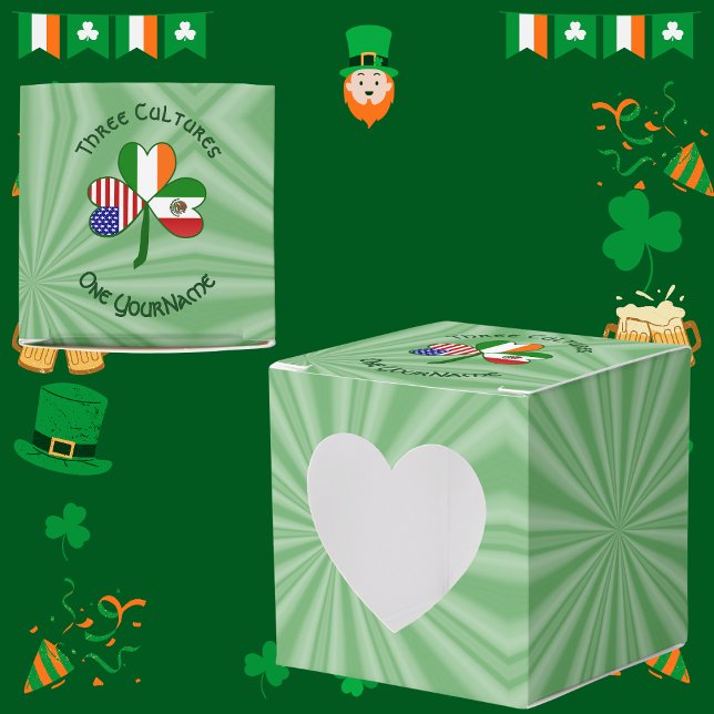 Mexiko Irland USA Kleeblatt Flag Geschenkschachtel (Von Creator hochgeladen)