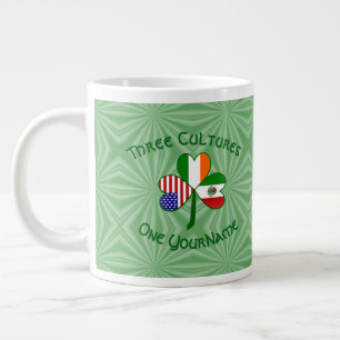 Mexiko Irland USA Kleeblatt Flag Jumbo-Tasse