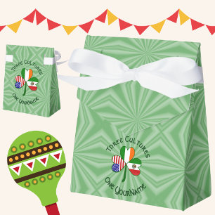 Mexiko Irland USA Kleeblatt Flagge Geschenkschachtel