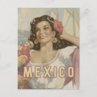 Mexiko Jahrgang Reise Postkarte