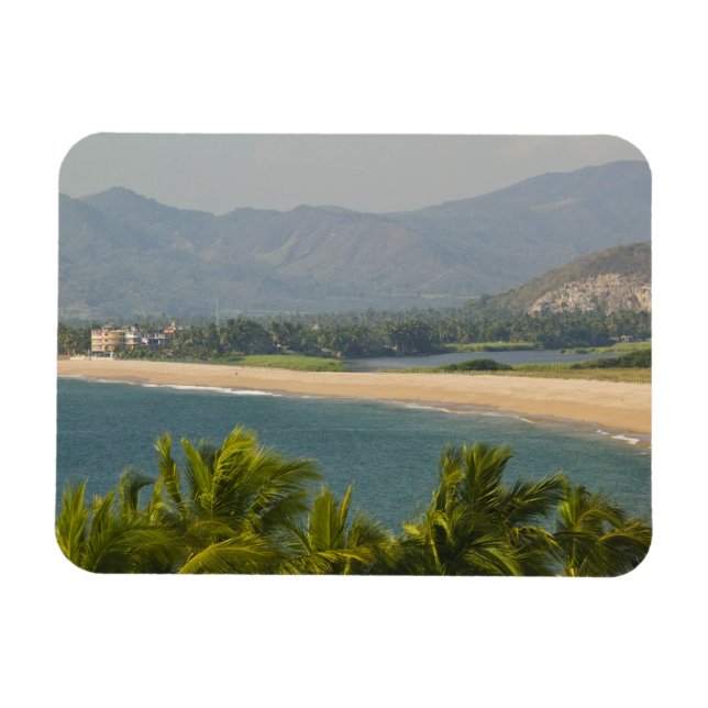 Mexiko, Jalisco, Barra de Navidad. Town Beach Magnet (Horizontal)
