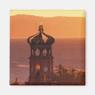 Mexiko, Jalisco, Puerto Vallarta. Kirchturm Magnet