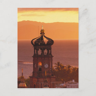 Mexiko, Jalisco, Puerto Vallarta. Kirchturm Postkarte