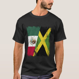 Mexiko Jamaika Halbflagge Mexikanisches Jamaikanis T-Shirt