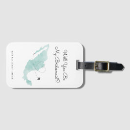 Mexiko-Karte | Cabo | Werden Sie meine Bridesmaid Gepäckanhänger