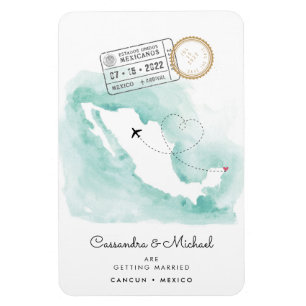 Mexiko-Karte   Cancun   HOCHZEIT IN URLAUBSORT Magnet