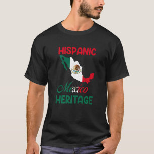 Mexiko Karte Mexiko Flaggenstaat Lateinisches Erbe T-Shirt