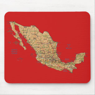 Mexiko-Karte Mousepad