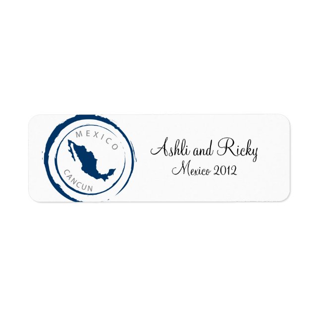 Mexiko-Karte und Anpassung Ihres Textes (Vorne)