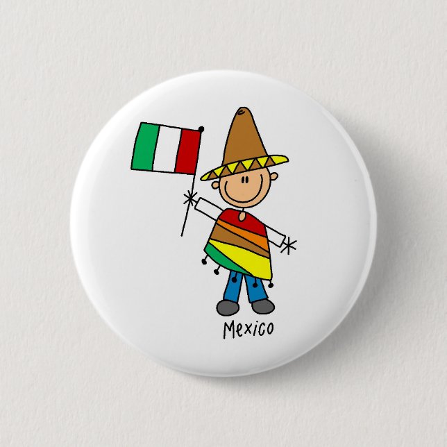Mexiko-Knopf Button (Vorderseite)