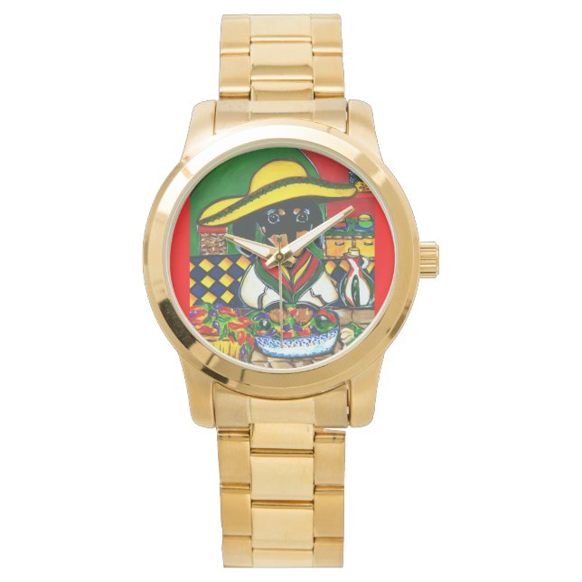 MEXIKO-KOCH-DACKEL ARMBANDUHR (Vorderseite)