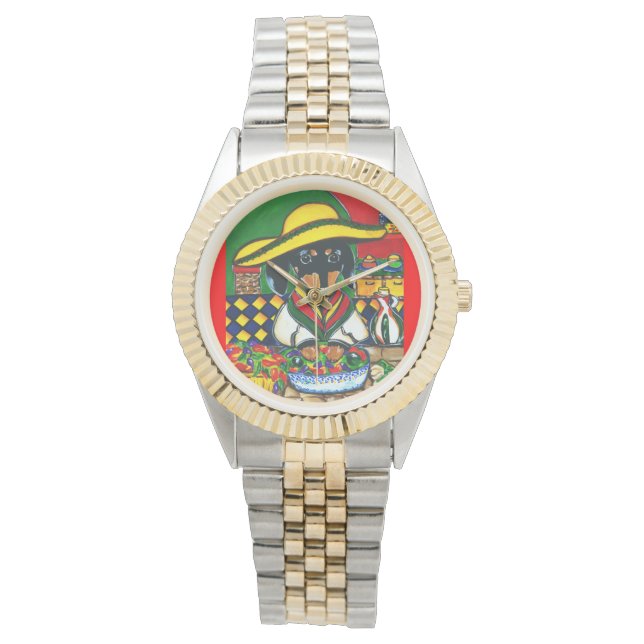 MEXIKO-KOCH-DACKEL ARMBANDUHR (Vorderseite)