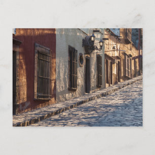 Mexiko Kopfsteinpflasterstraße Postkarte