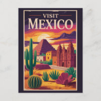 Mexiko Kultur Illustration Reise Kunst Vintage