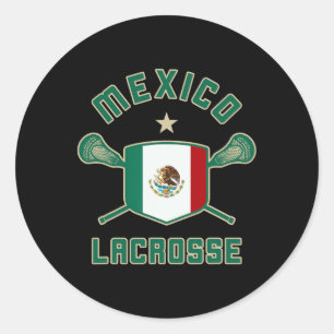 Mexiko Lacrosse Runder Aufkleber