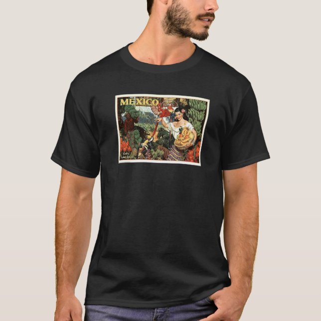 Mexiko Land der tropischen Splendor der 1940er Jah T-Shirt (Vorderseite)