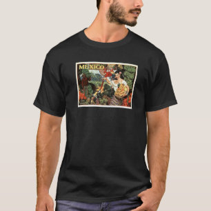 Mexiko Land tropischer Pracht 1940er Reise Retr T-Shirt