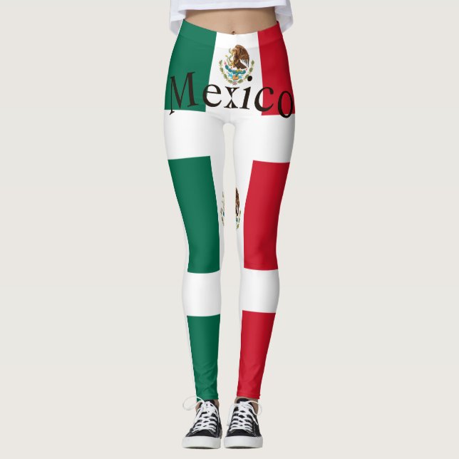 Mexiko Landesflagge Thunder_Cove Leggings (Vorderseite)