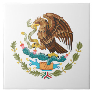 Mexiko Landeswappen Symbol Emblem Flagge Adler Fliese