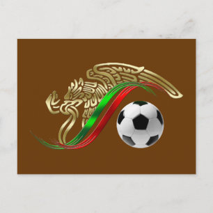 Mexiko-Logo für das Fußball-Futbol Postkarte