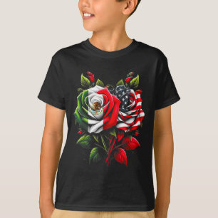 Mexiko Mexikanische Wurzeln Mexikanische Flagge Am T-Shirt