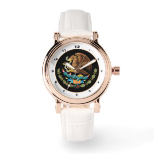 Mexiko & Mexikanischer Adler Wappen / Flaggenmode Armbanduhr