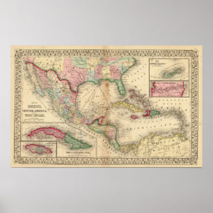 Mexiko, Mittelamerika, Westindien Poster