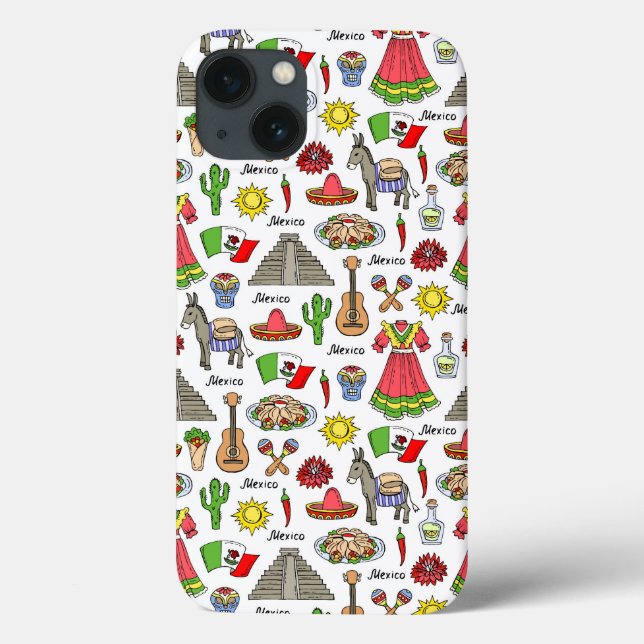 Mexiko | Muster der Symbole Case-Mate iPhone Hülle (Rückseite)