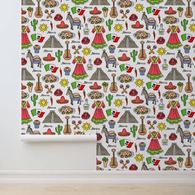 Mexiko | Muster der Symbole Tapete (Anwendung)