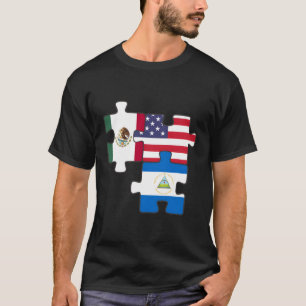 Mexiko-Nicaragua und das US-Puzzle T-Shirt